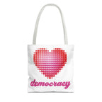 Love Democracy Heart Tote Bag