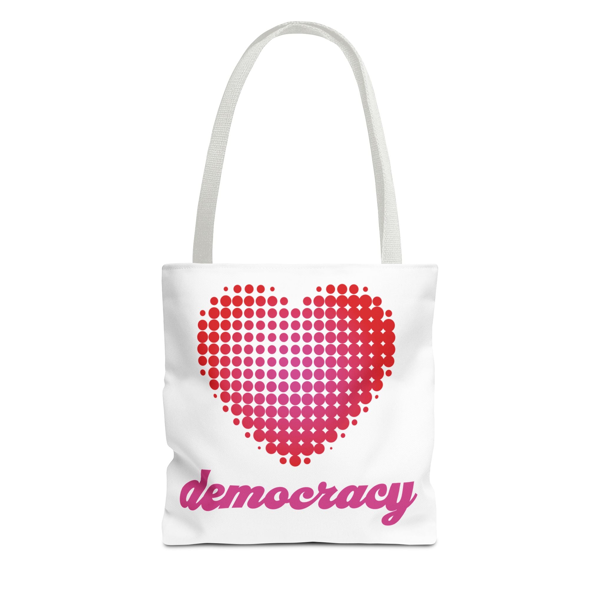 Love Democracy Heart Tote Bag