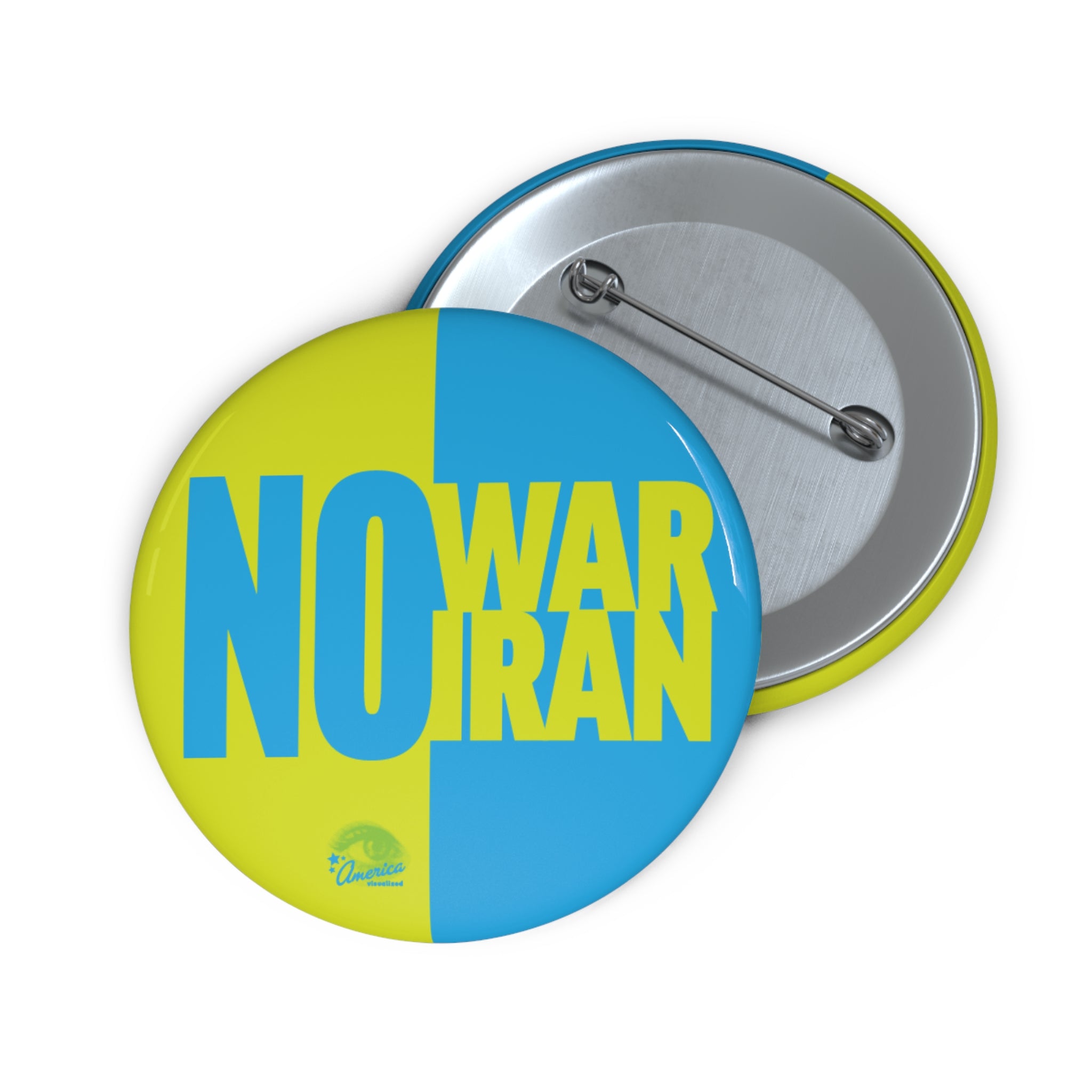 No Iran War Pin Button