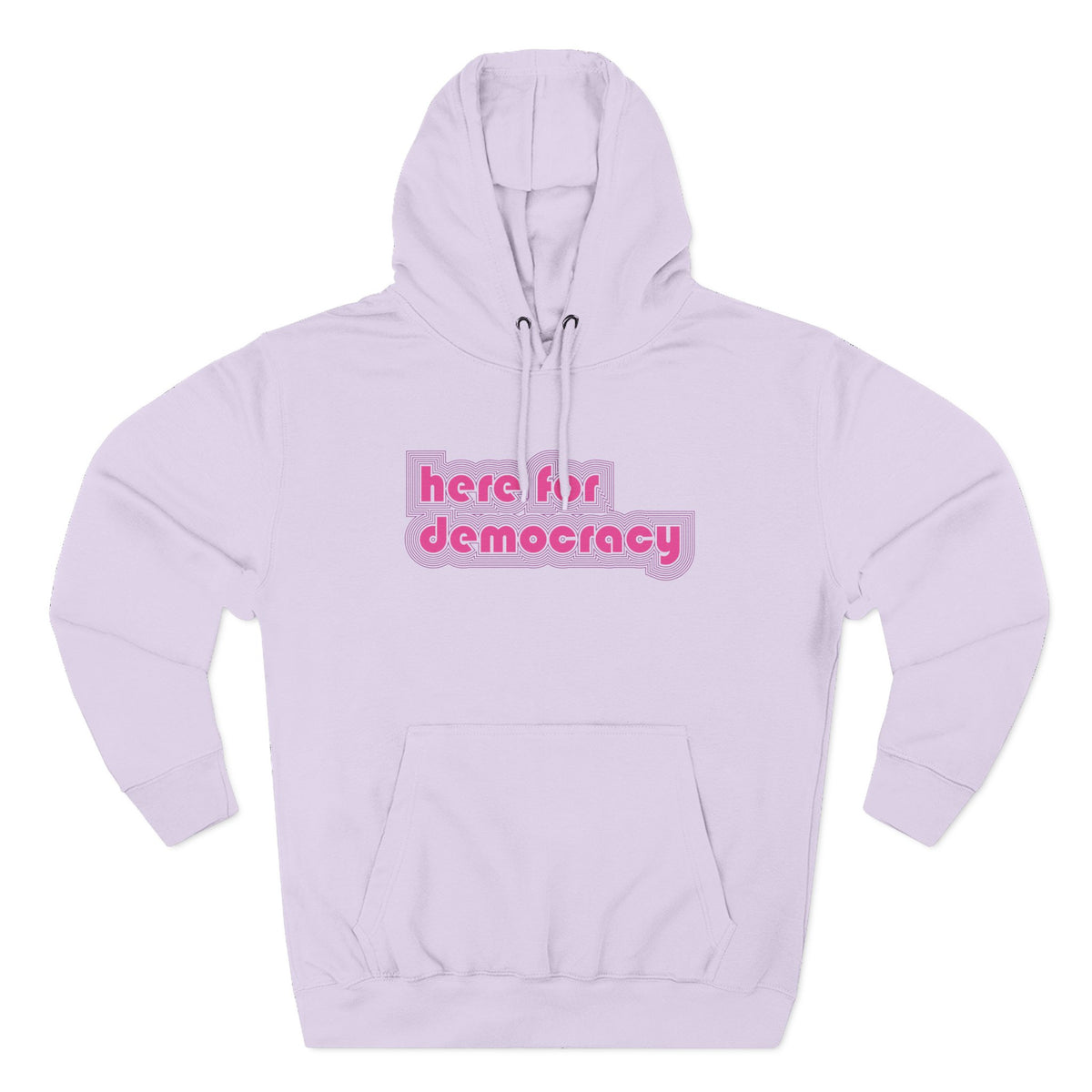 "Here for Democracy" Hoodie 80's Retro Graphic Pullover