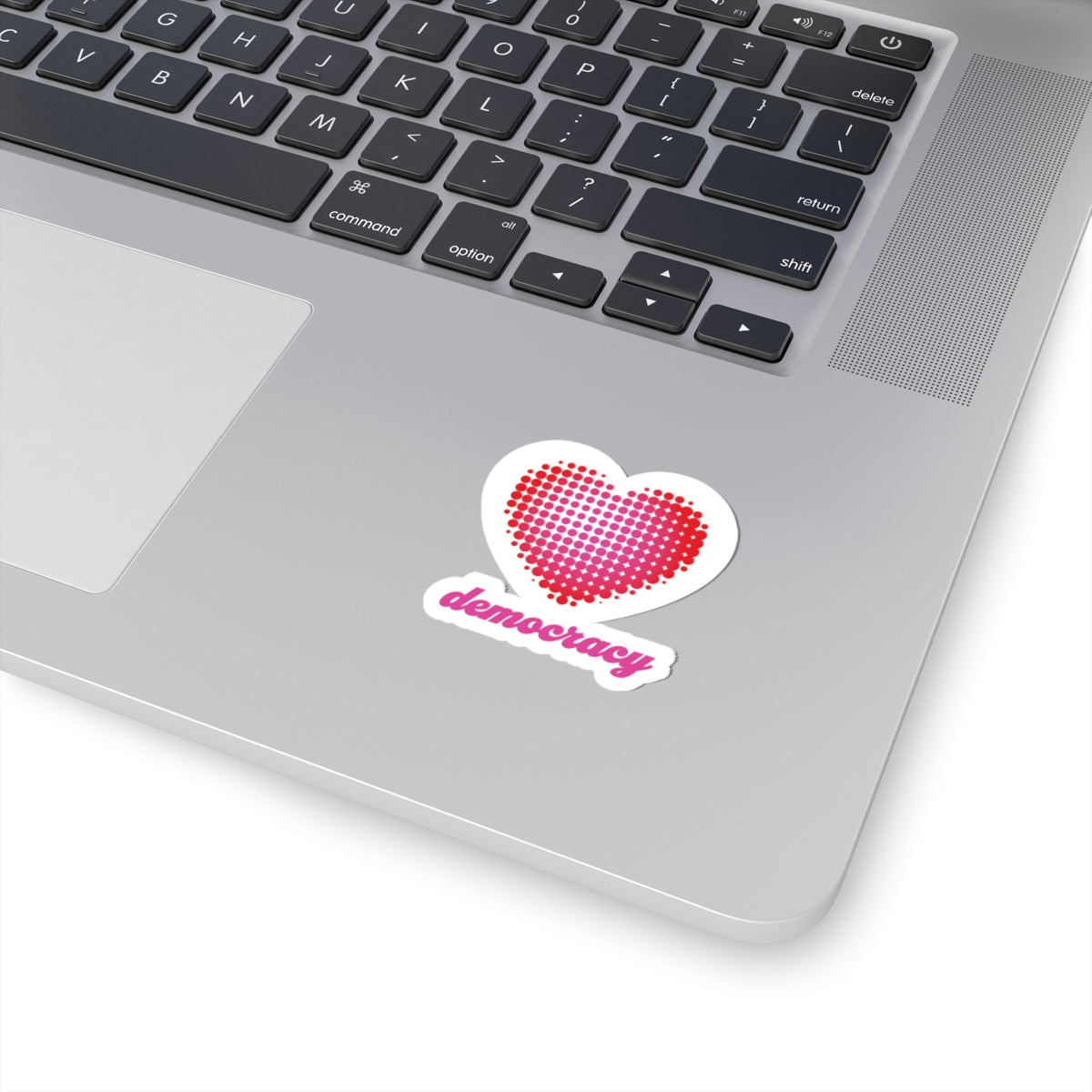 Love Democracy Heart Sticker