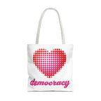 Love Democracy Heart Tote Bag
