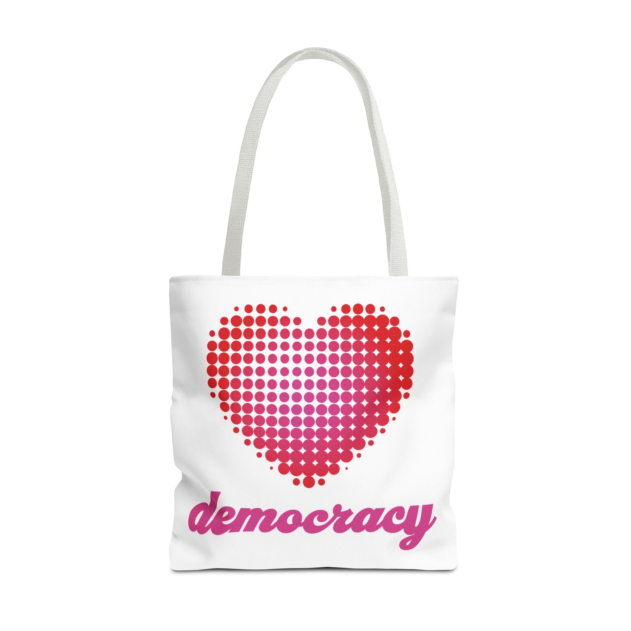 Love Democracy Heart Tote Bag