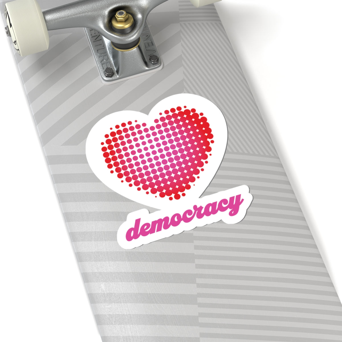 Love Democracy Heart Sticker