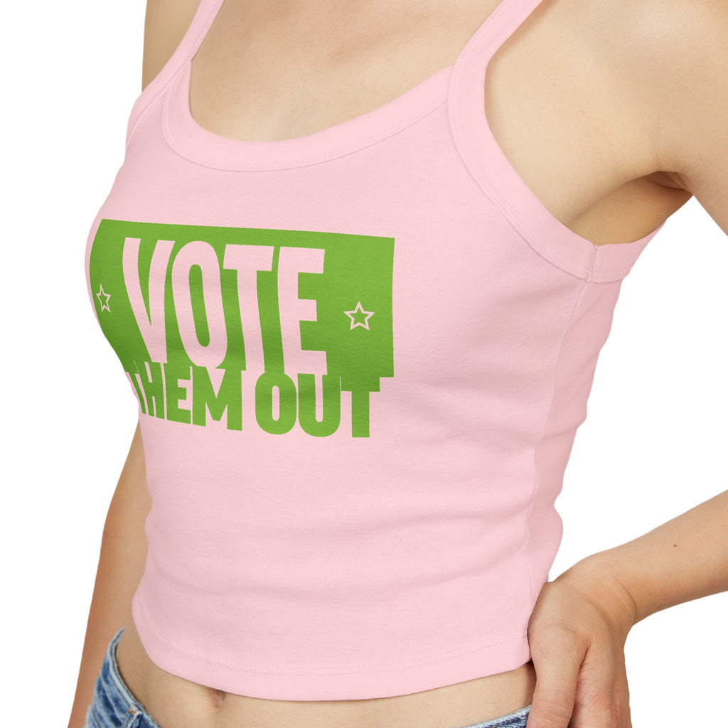 Vote Them Out Crop Spaghetti Strap Tank Top Tee