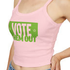Vote Them Out Crop Spaghetti Strap Tank Top Tee
