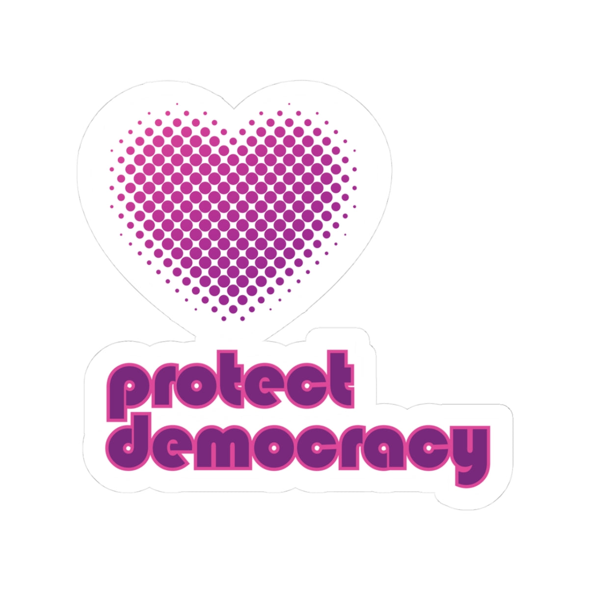 Protect Democracy Heart Sticker