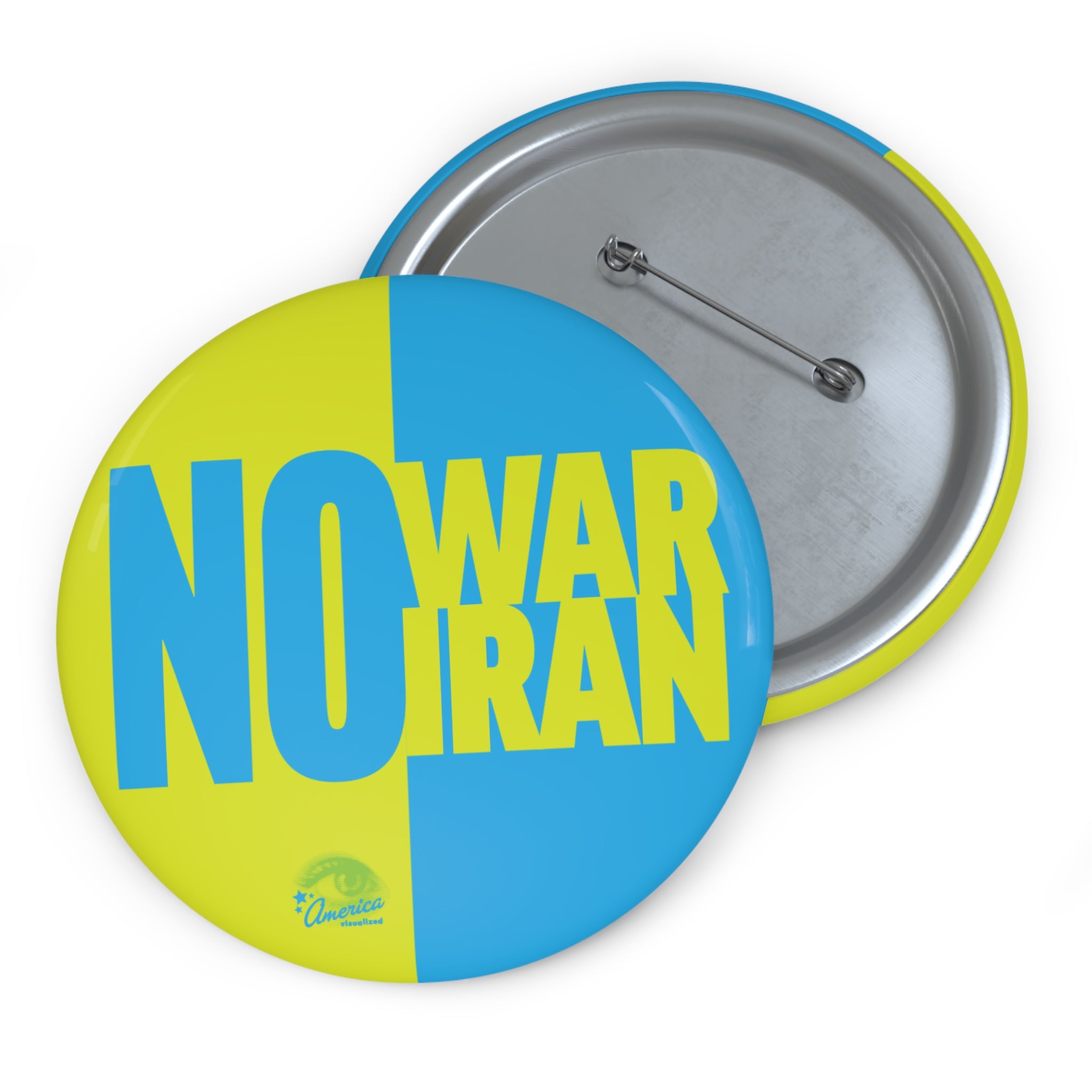 No Iran War Pin Button