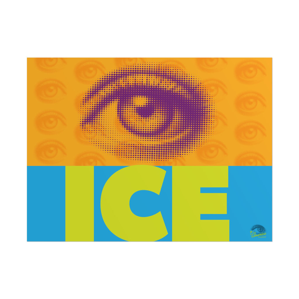 EYES ON ICE 24" x 18" Protest Sign Poster