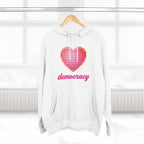 "Love Democracy" Retro Heart Pullover Hoodie