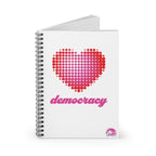 Love Democracy Heart Spiral Notebook