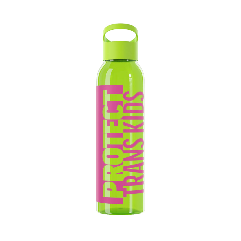 Protect Trans Kids Clear Travel Water Bottle