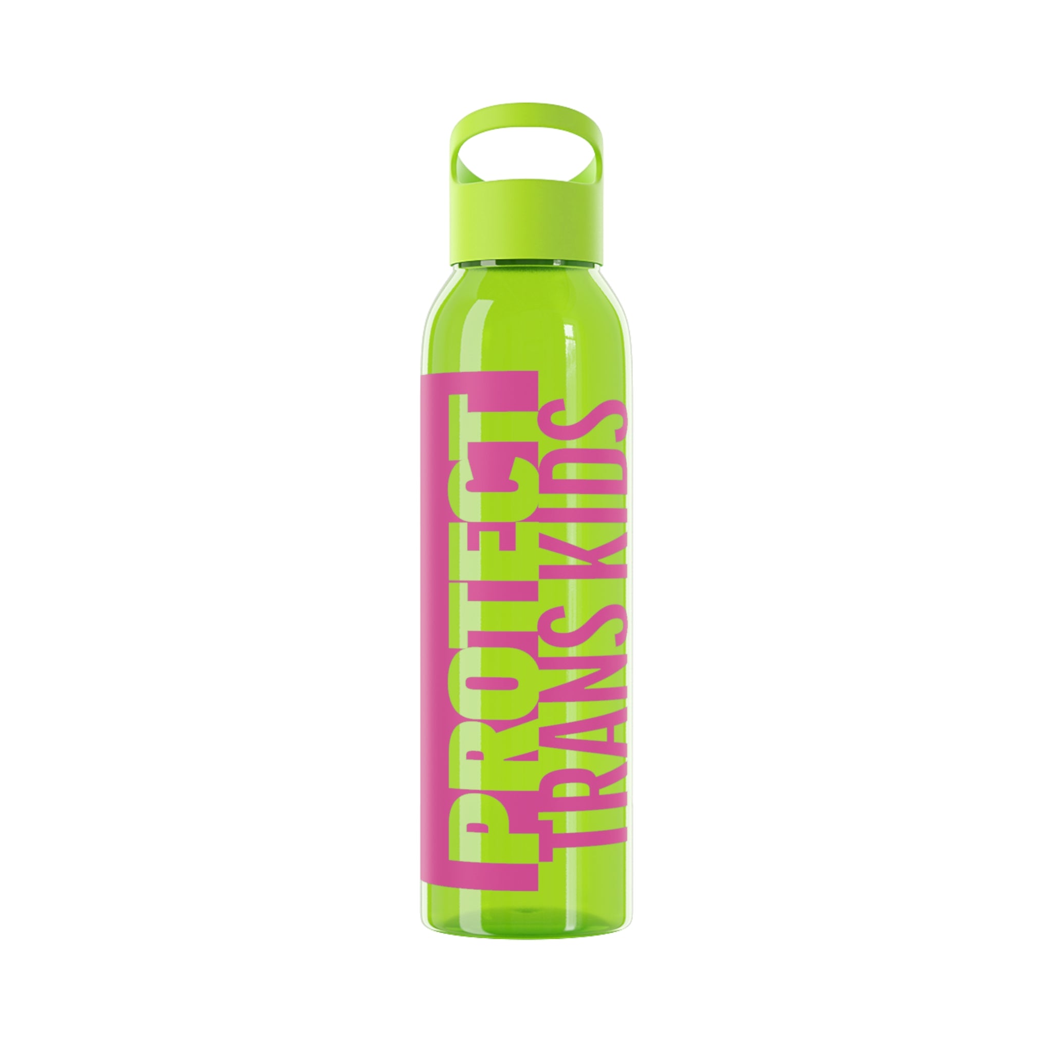 Protect Trans Kids Clear Travel Water Bottle