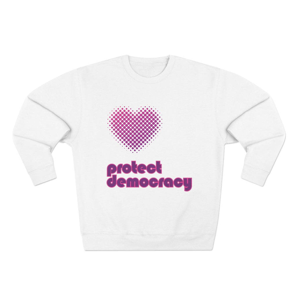 "Protect Democracy" Heart Crewneck Sweatshirt