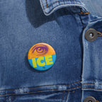 Eyes on ICE Graphic Pin Button
