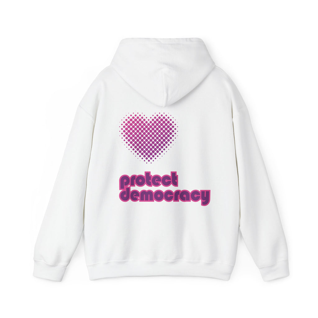 Protect Democracy Heart Hoodie Sweatshirt