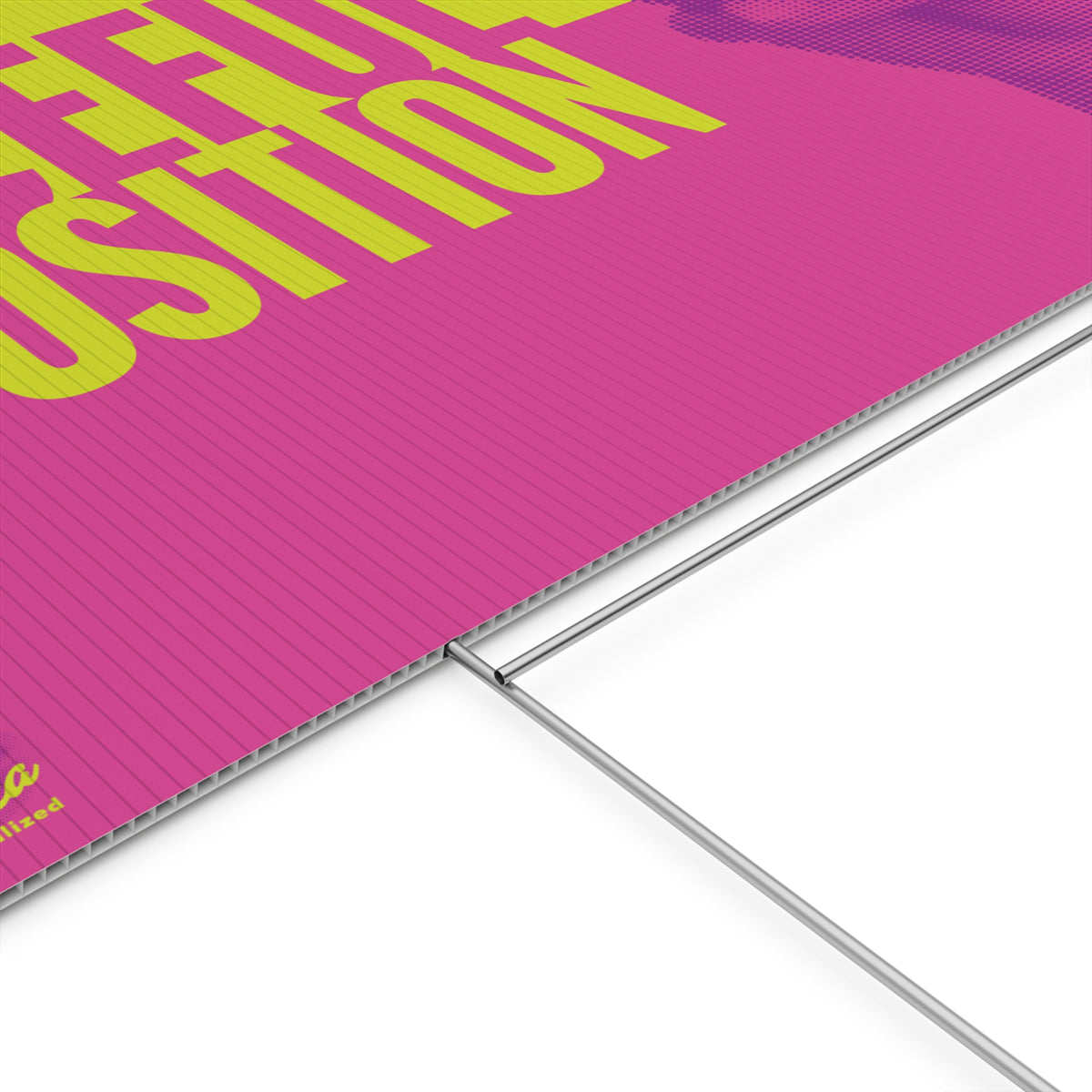 "Peaceful Opposition"  Bold Neon Vote & Protest Decor Plastic Yard Sign