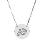 “VOTE THEM OUT” Engraved Circle Pendant Necklace