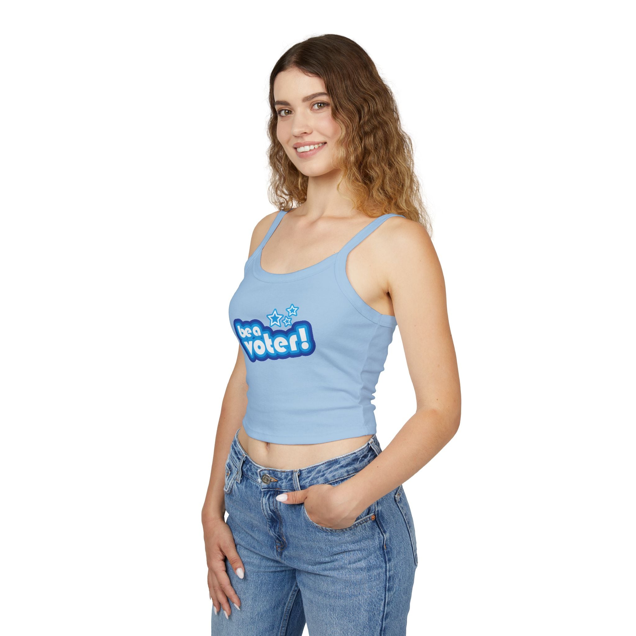 "Be a Voter!" Women's Spaghetti Tank — Political Voter Top