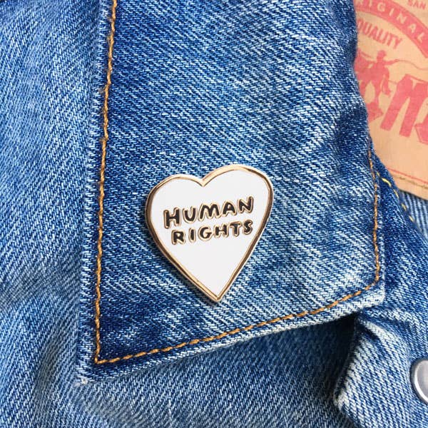 Human Rights Heart Enamel Pin