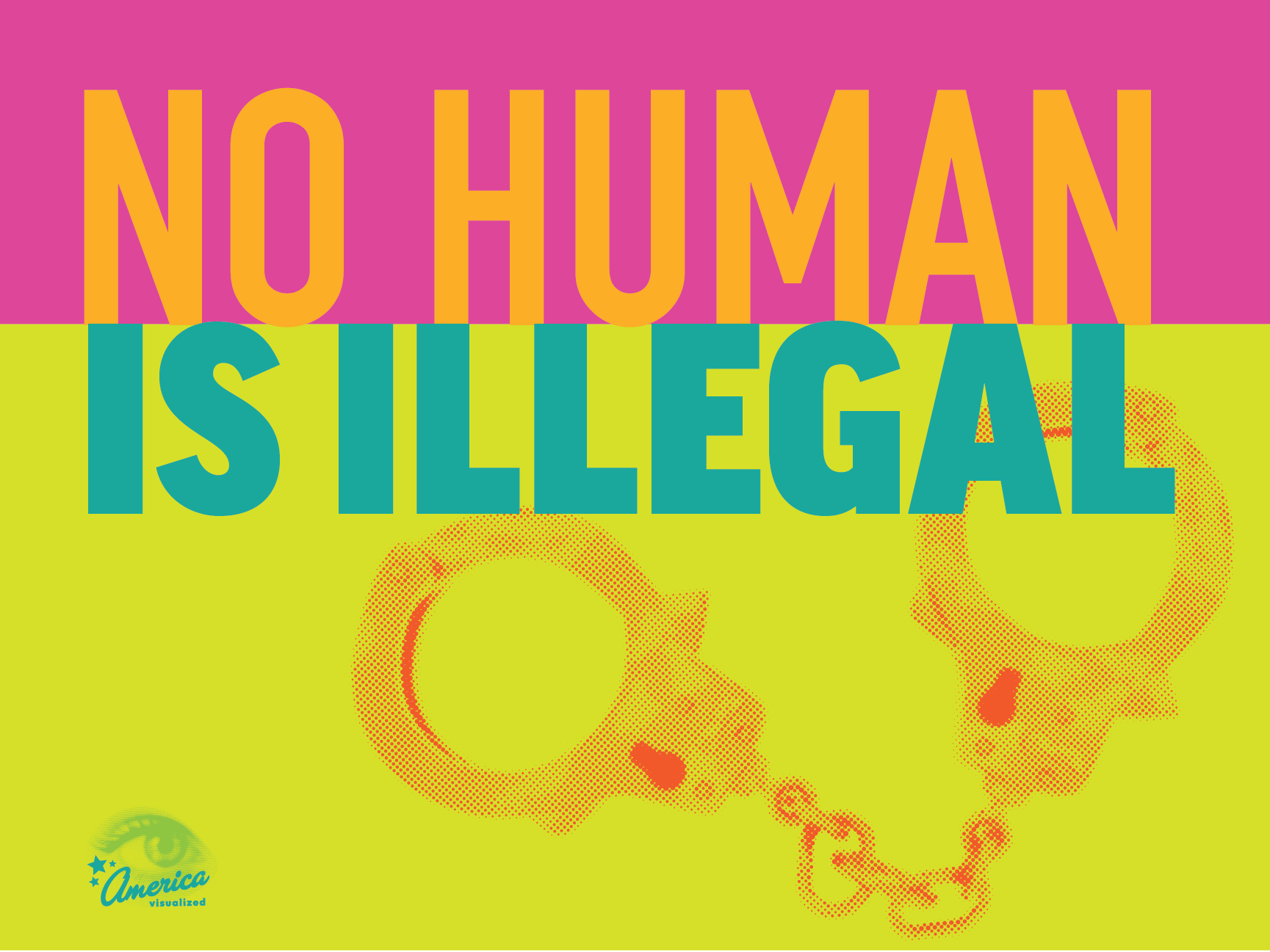 DOWNLOAD: No Human is Illegal - Protest Sign